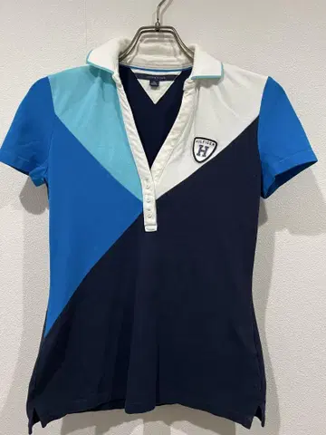 TOMMY HILFIGER 파랑/네이비/화이트 반팔 피케 셔츠 타미힐피거