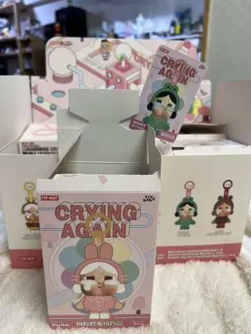팝 마트 CRYBABY Crying Again 페이스 봉제 인형 개구리