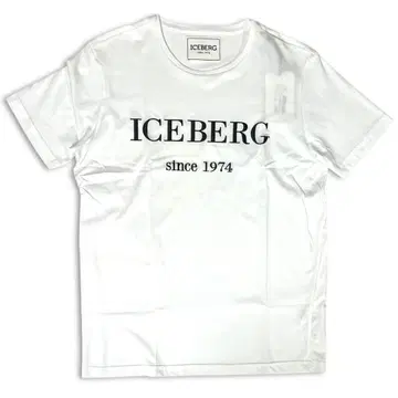 ICEBERG 아이스버그 로고 프린트 반팔 티셔츠 화이트 L 이탈리아제