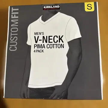 Kirkland 남성용 V넥 티셔츠 4장 세트 S