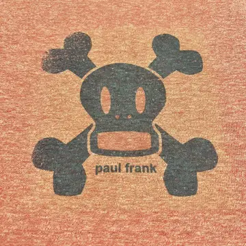 해골 Paul Frank XL 구제 의류 티셔츠 70s