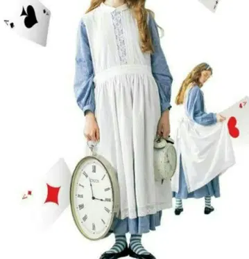 사만사 모스모스 앨리스 콜라보 에이프런 원피스