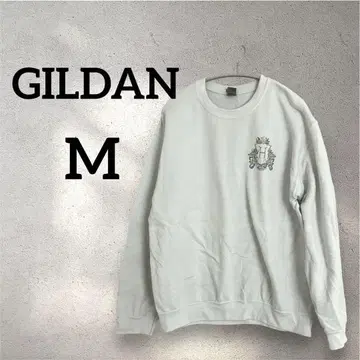 GILDAN [M] 로고 맨투맨 화이트