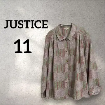 JUSTICE [11] 기하학 패턴 긴팔 셔츠