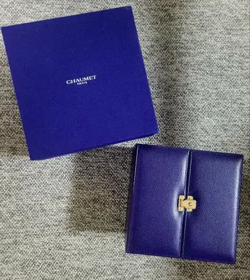 쇼메 퍼플 가죽 쥬얼리 박스 페어링 필로우