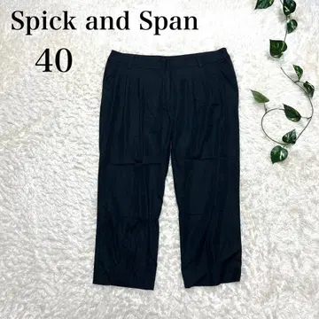 Spick and Span 7부 기장 팬츠 여성용 블랙 컬러 40