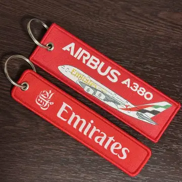 에미레이트 항공 A380 플라이트 태그 키링 세트