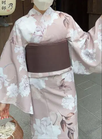 GRL 그레일 수채화 꽃무늬 유카타 세트