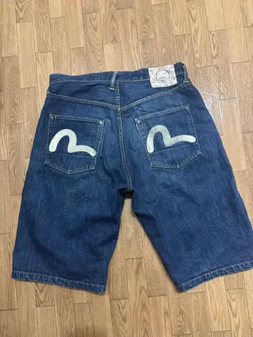 Evisu 데님 하프 팬츠 조츠