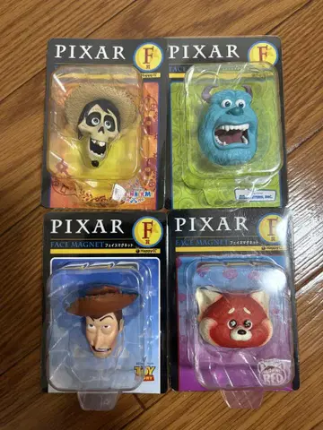 happy 복권 PIXAR F상 페이스 마그넷 4개 세트