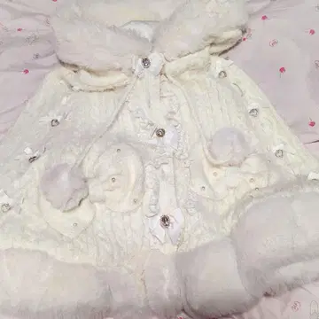 LIZ LISA 화이트 리본 포함 판초(리즈리사)