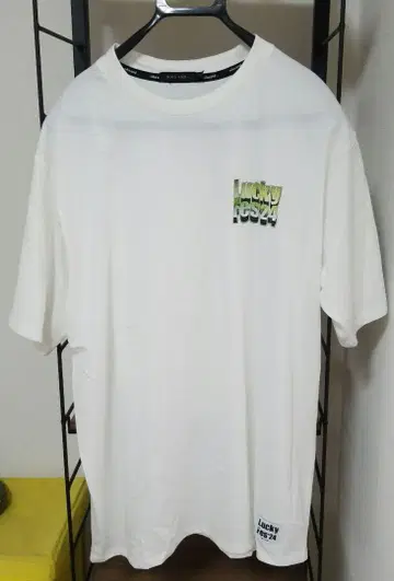 Lucky Fes 24 티셔츠 화이트 L 사이즈