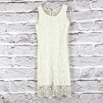 r199 dazzlin 아이보리 레이스 슬리브리스 원피스