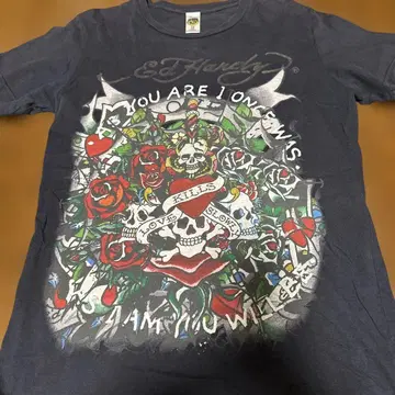 Ed Hardy 스컬 장미 티셔츠 M