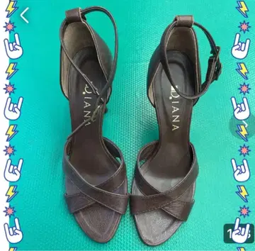 DIANA 브라운 힐 샌들 23.5cm