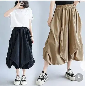 [라스 1 블랙] 빅 사이즈 여성용 팬츠 루즈한 새상품 당일 발송