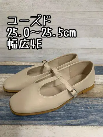 유즈드 LL25.0cm T 스트랩 플랫 펌프스 x182