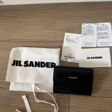 JIL SANDER 3단 폴더형 지갑 블랙 질 샌더 미니 지갑