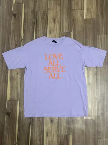 후지이 카제 LOVE ALL SERVE ALL 반팔 티셔츠 L