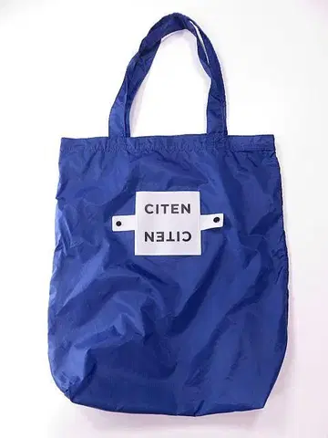 CITEN 시텐 나일론 에코백 파랑 컴팩트 가방 토트백 브레이