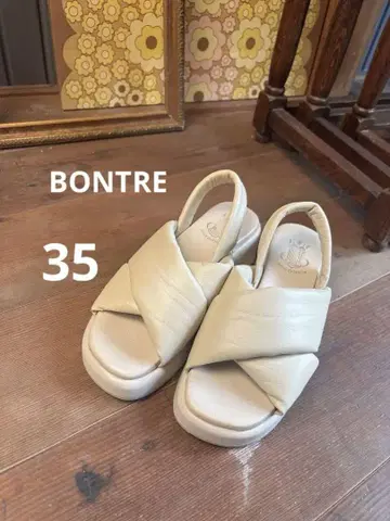 BONTRE 퍼피 스트랩 샌들 35 아이보리