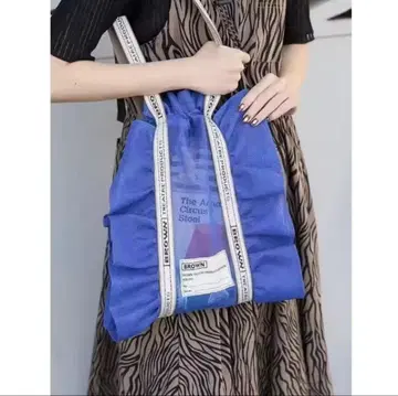 BROWN THEATRE PRODUCTS 메쉬 프릴 신발 가방 블루