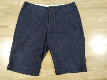 웨어하우스 치노 쇼츠 인디고 데님