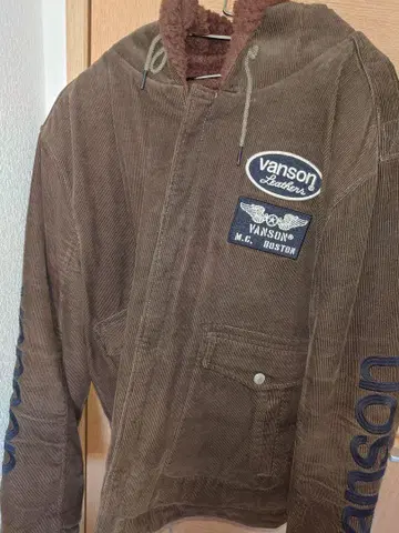 VANSON 코듀로이 보아 자켓 카키 그린