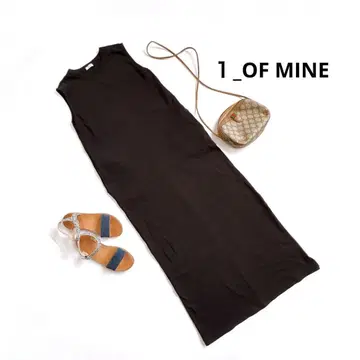 1_OF MINE FFC GIZA 슬리브리스 I 라인 원피스 블랙