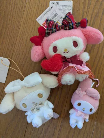 리본 러브 마이멜로디 봉제 인형 키링 외 2개 3개 세트