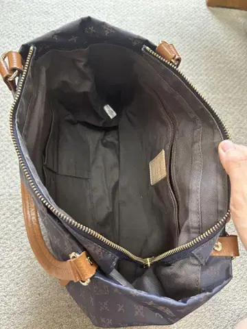 네이비 나일론 토트백