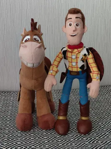 토이스토리 우디 블루 아이 외출 포즈 플래시 인형