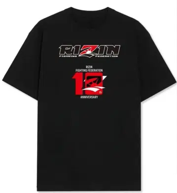 RIZIN 10주년 기념 티셔츠 블랙