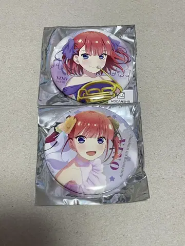 5등분의 신부 요코하마 아레나 5주년 기념 캔뱃지 2종 니노