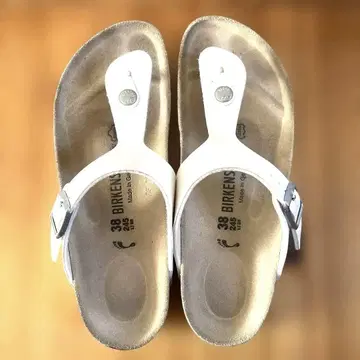 버켄스탁 화이트 38 24.5 버켄