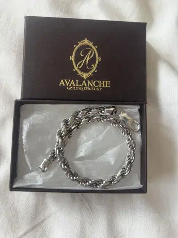 AVALANCHE 실버 로프 팔찌 21cm 아발란치