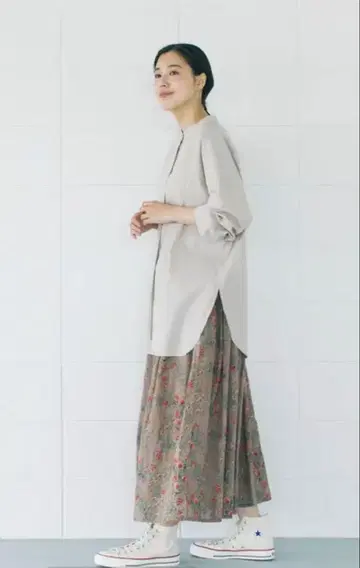 북유럽 생활용품점 SOIL / 개더 스커트 / 꽃무늬