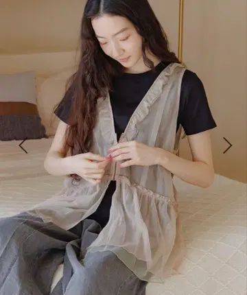 니코앤드 모듬 프릴 튤 베스트