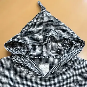 pocchi 후드티 면 린넨 깅엄 체크 7부 소매 작가