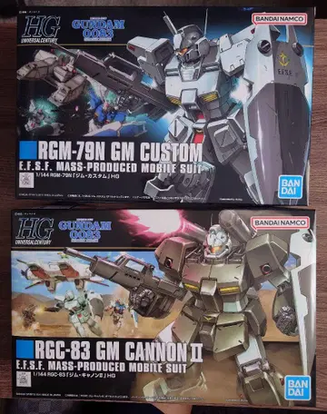 새상품 미조립 HG 짐 커스텀 & HG 짐 캐논 II