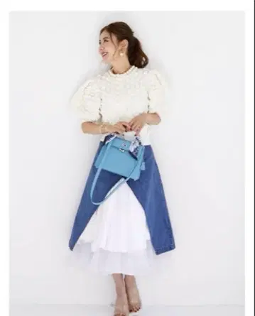 오블리 데님 샤샤 스커트 1 사이즈