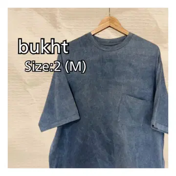 부프트 bukht 빅 실루엣 블루 그레이 티셔츠 포켓