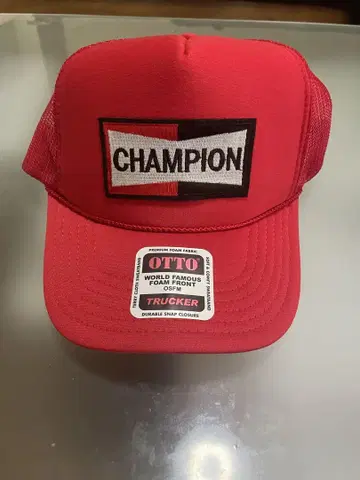 CHAMPION 트래커 캡 레드 하이 크라운