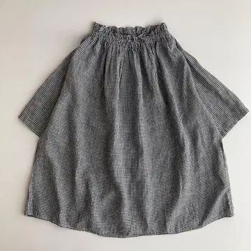 네스트로브 린넨 프릴 칼라 블라우스 2way 앞뒤로 입기 가능 깅엄 체크