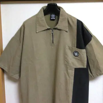 USA제 빈티지 하프 지퍼 셔츠 서핑 스케이터 빅 사이즈