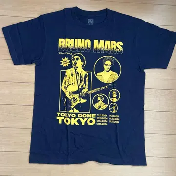 Bruno Mars 콘서트 티셔츠 네이비