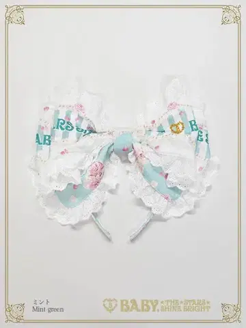 BABY Sweetheart Parfaiteria 패턴 머리띠 민트
