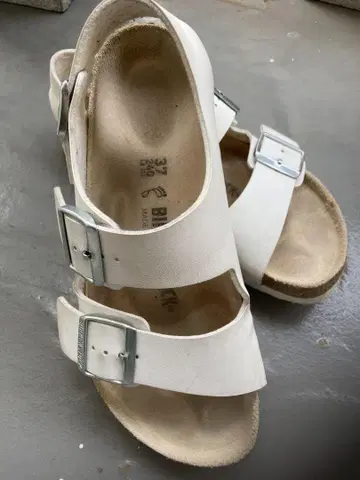 버켄스탁 BIRKENSTOCK 밀라노 화이트 37 레귤러