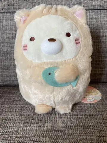 미사용 새상품 택 포함 스미코구라시 따끈따끈 고양이 봉제 인형