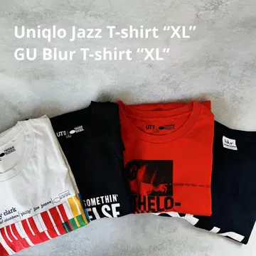 Uniqlo Jazz GU Blur 티셔츠 세트 XL